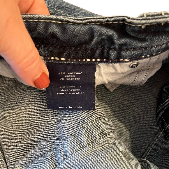 Vigoss Slim Boot Heritage Fit Mid Rise Embellished Denim Blue Jeans Size 10 - Picture 8 of 8